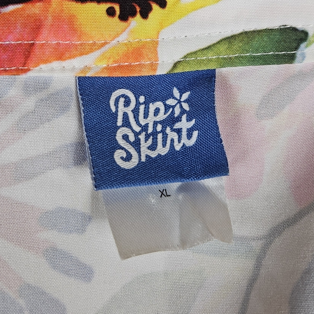 Ripskirt Colorful Floral Velcro Mini Skirt Womens XL Tropical Summer Vacation - Picture 4 of 7